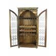 Moti Trinidad Solid Reclaimed Solid Wood Tall Wine Cabinet in Multi-Color