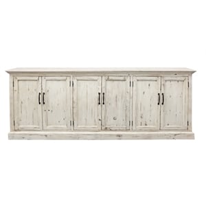 Manhattan Beach Benedict  91&quot Solid Wood Beach Holmes Sideboard in Antique White