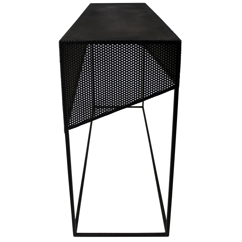 Sheridan Pierce Console Table in Black Metal