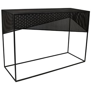 Sheridan Pierce Console Table in Black Metal