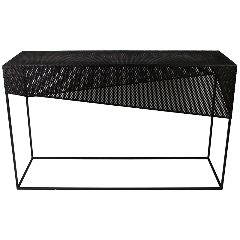 Sheridan Pierce Console Table in Black Metal