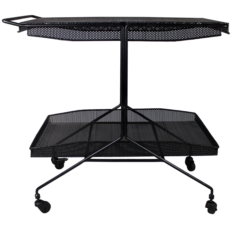 Sheridan Pierce Bar Cart Trolley in Black Metal