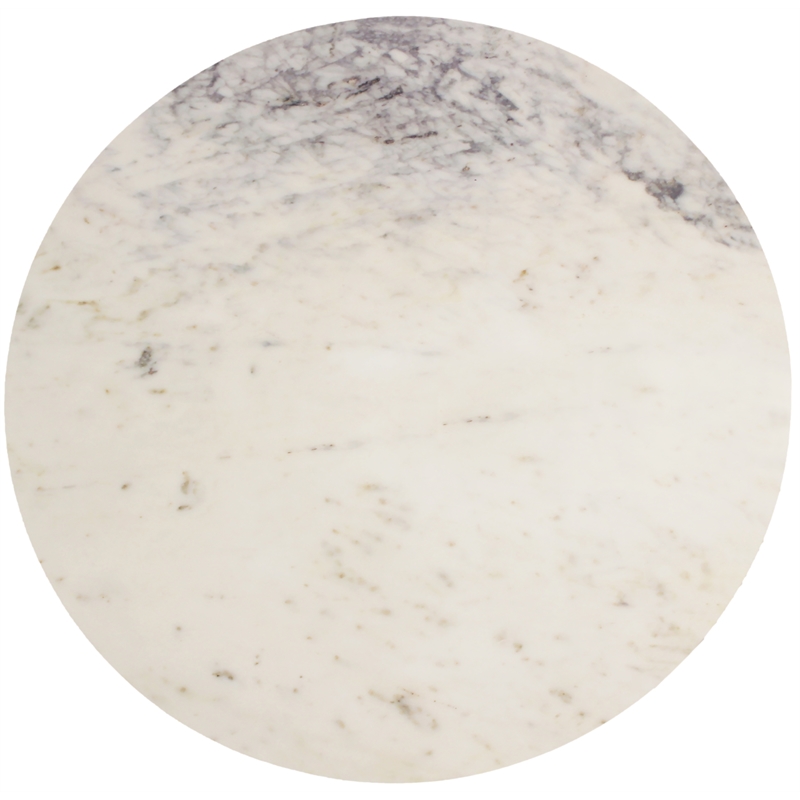 Motz Round Marble Top Cocktail Table in White