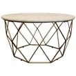 Motz Round Marble Top Cocktail Table in White