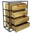 Redondo Tatum Solid Wood 4 Drawer Chest in Natural