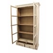 Manhattan Beach Padawan Solid Wood 2-Door 2-Drawer Cabinet in Antique White