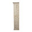 Manhattan Beach Padawan Solid Wood 2-Door 2-Drawer Cabinet in Antique White