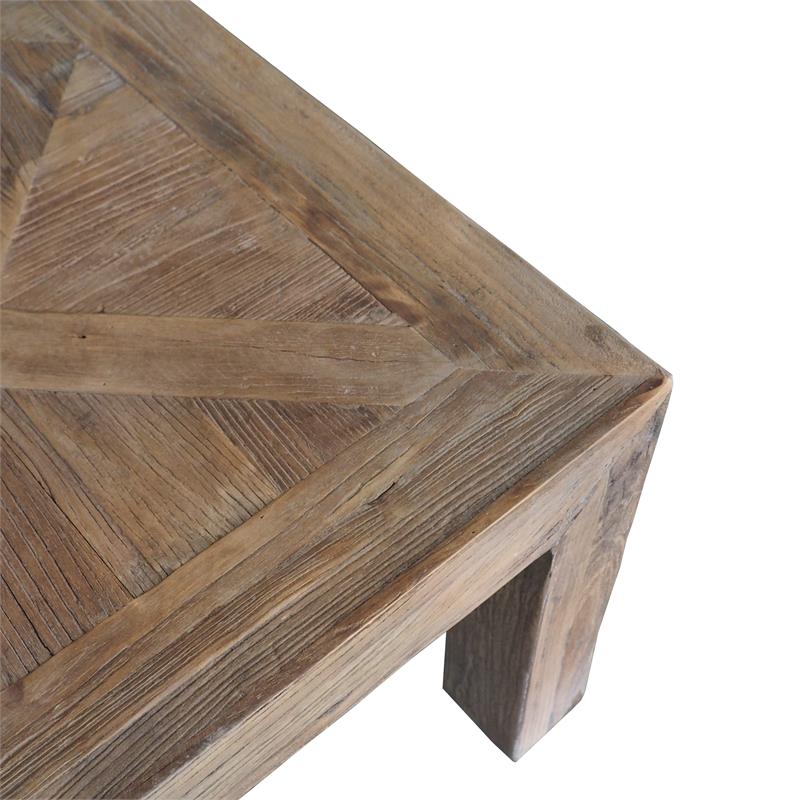 Manhattan Beach Clifton Solid Wood Rectangle Cocktail Table in Natural