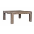 Manhattan Beach Clifton Solid Wood Square Cocktail Table in Brown