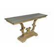 Manhattan Beach Arch Solid Wood Console Table in Natural with Zinc Top