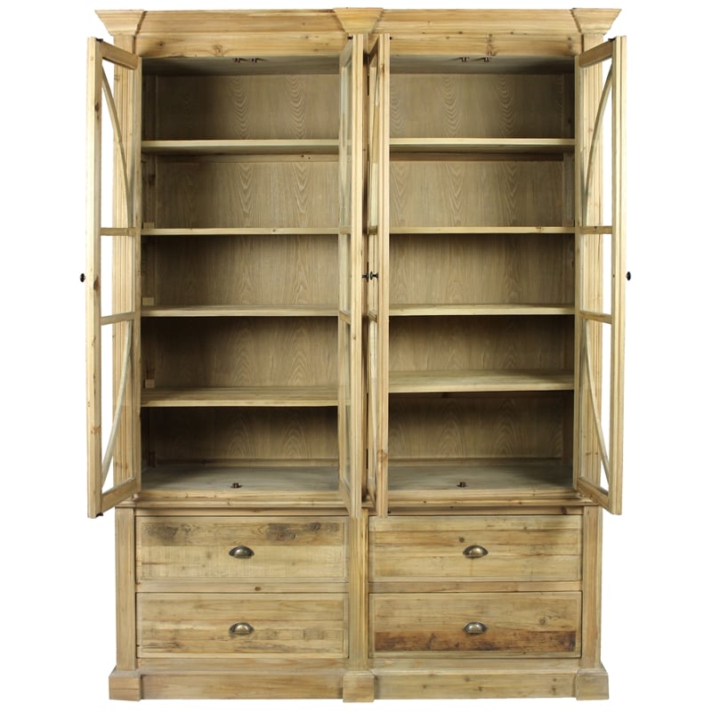 Manhattan Beach Solid Wood Upton Bookcase in Natural