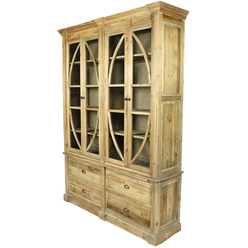 Manhattan Beach Solid Wood Upton Bookcase in Natural
