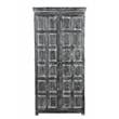 Martin Solid Wood 2 Door Cabinet in Distressed Gray Finish