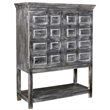 Martin Solid Wood 2 Door Tall Boy Cabinet in Distressed Gray