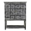 Martin Solid Wood 2 Door Tall Boy Cabinet in Distressed Gray