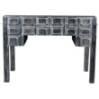 Martin 7-Drawer Desk in Traditional Gray Finish on Solid Wood