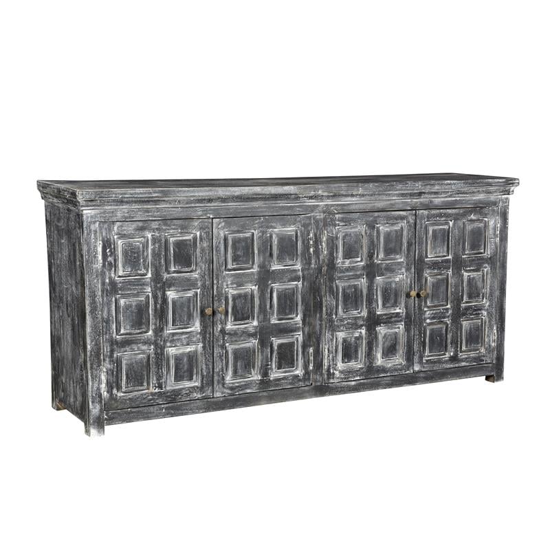 Martin Solid Wood 4 Door Sideboard in Gray