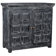 Martin Solid Wood 2-Door Sideboard in Distressed Gray Finish