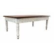Bay Hand Carved Solid Wood Cocktail Table in Brown