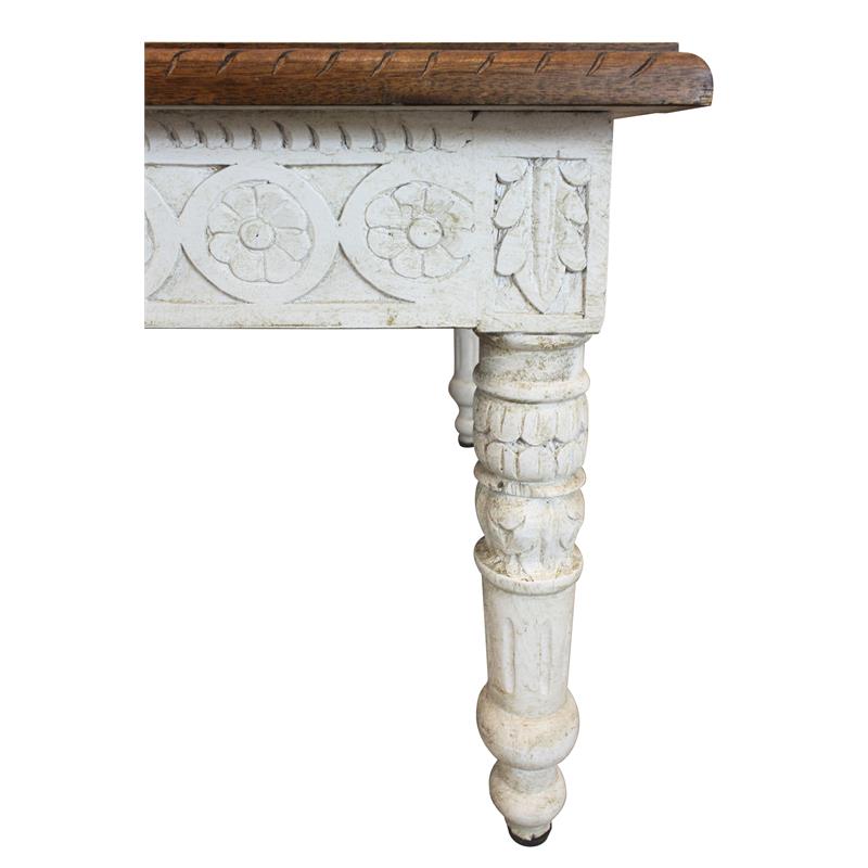 Bay Hand Carved Solid Wood Cocktail Table in Brown