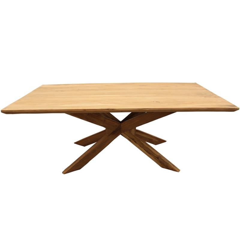 Anaheim Brad Dining Table in Contemporary Natural Finish on Solid Wood