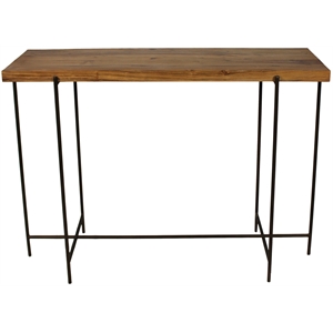 anaheim austin console table in modern natural finish on acacia solid wood