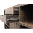 Gail Wine Bar and Console in Farmhouse Dark Wood Finish Solid Wood