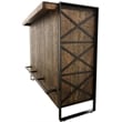 Gail Wine Bar and Console in Farmhouse Dark Wood Finish Solid Wood