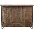 Gail Wine Bar and Console in Farmhouse Dark Wood Finish Solid Wood