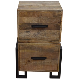 anaheim kay solid wood filing cabinet in brown