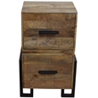Anaheim Katy Filing Cabinet in Modern Brown Finish on Solid Wood