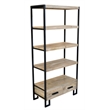 Anaheim Katy 2-Drawer Bookcase in Modern Brown Finish on Solid Wood