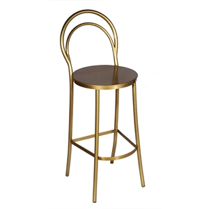 Fanny Cast Iron Bar Stool in Gold Finish