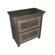 Urban Solid Wood Nightstand with 2 Drawers in Brown