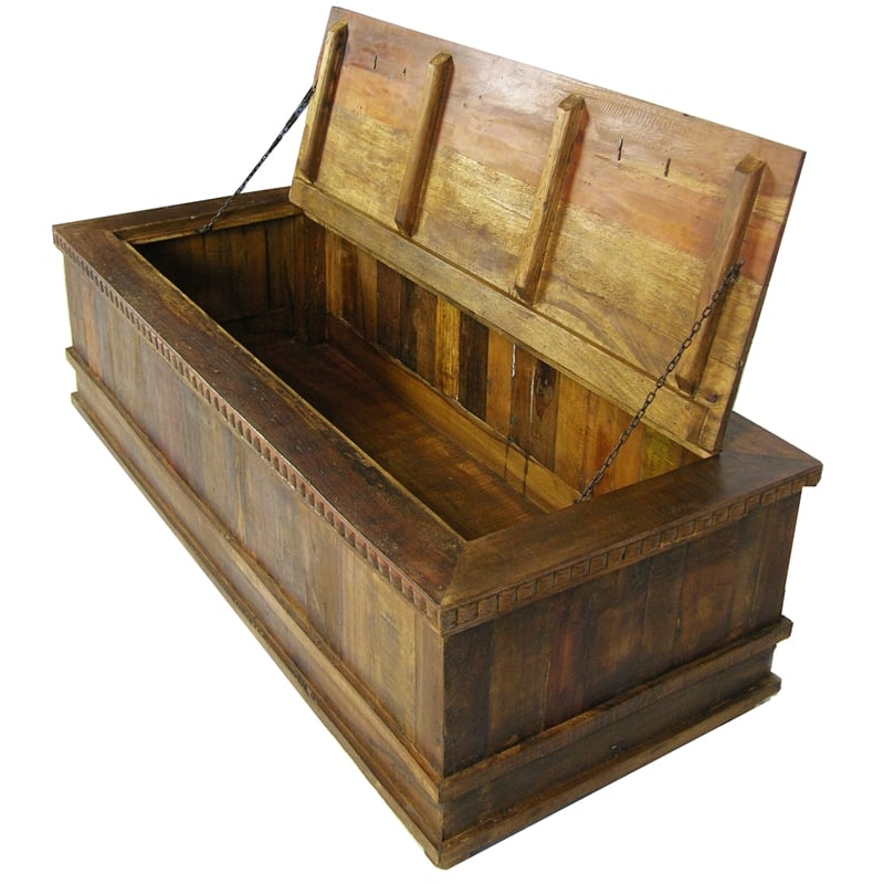 Sedalia Solid Wood Trunk Cocktail Table in Natural