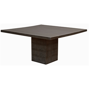 Sarah Solid Wood 60&quot Square Gathering Table in Antique Brown Finish
