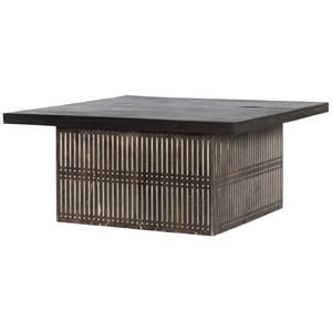 Sarah Solid Wood Storage Cocktail/Coffee Table in Antique Brown Finish