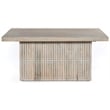 Sarah Solid Wood Storage Cocktail/Coffee Table in Brushed Ivory Finish