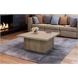 Sarah Solid Wood Storage Cocktail/Coffee Table in Brushed Ivory Finish