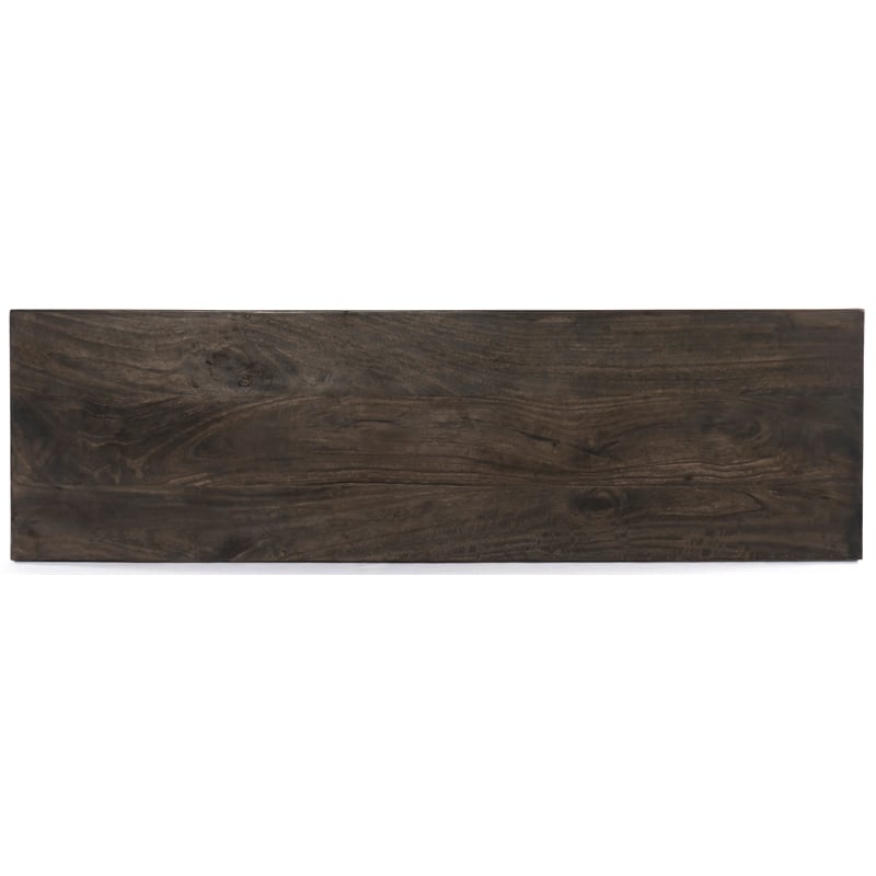 Sarah Solid Wood Console Table in Antique Brown Finish