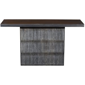 Sarah Solid Wood Console Table in Antique Brown Finish