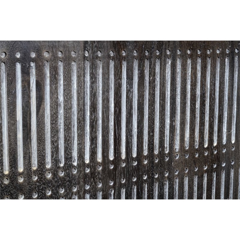 Sarah Solid Wood Console Table in Antique Brown Finish