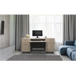 Sarah Solid Wood Hand-Carved Executive Desk in Brushed Ivory Finish