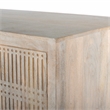 Sarah Solid Wood Hand-Carved Executive Desk in Brushed Ivory Finish