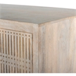 Sarah Solid Wood Hand-Carved Executive Desk in Brushed Ivory Finish