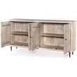 Sarah Solid Wood 4-Door Sideboard in Brushed Ivory Finish