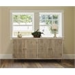 Sarah Solid Wood 4-Door Sideboard in Brushed Ivory Finish