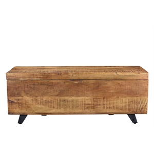 anaheim rutherford solid wood storage chest in natural
