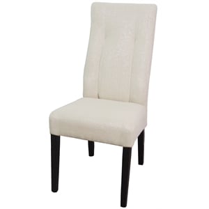 Shimmer Linen Chair Upholstered in White Fabric