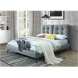 Adele Queen Bed Upholstered in Gray Fabric